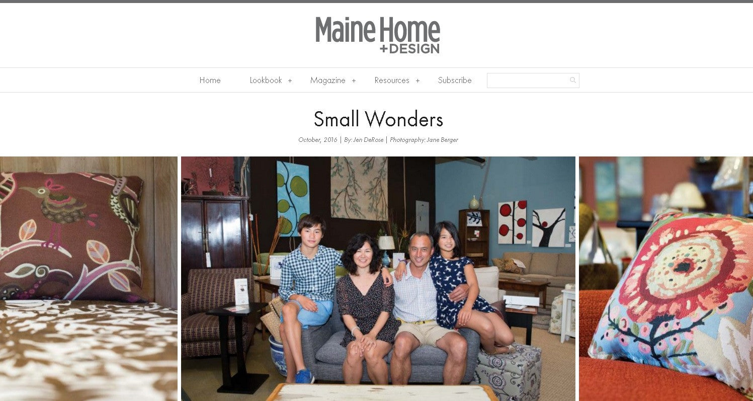 Endicott Home Furnishings is featured in Maine Home + Design October 2016 Shop Talk