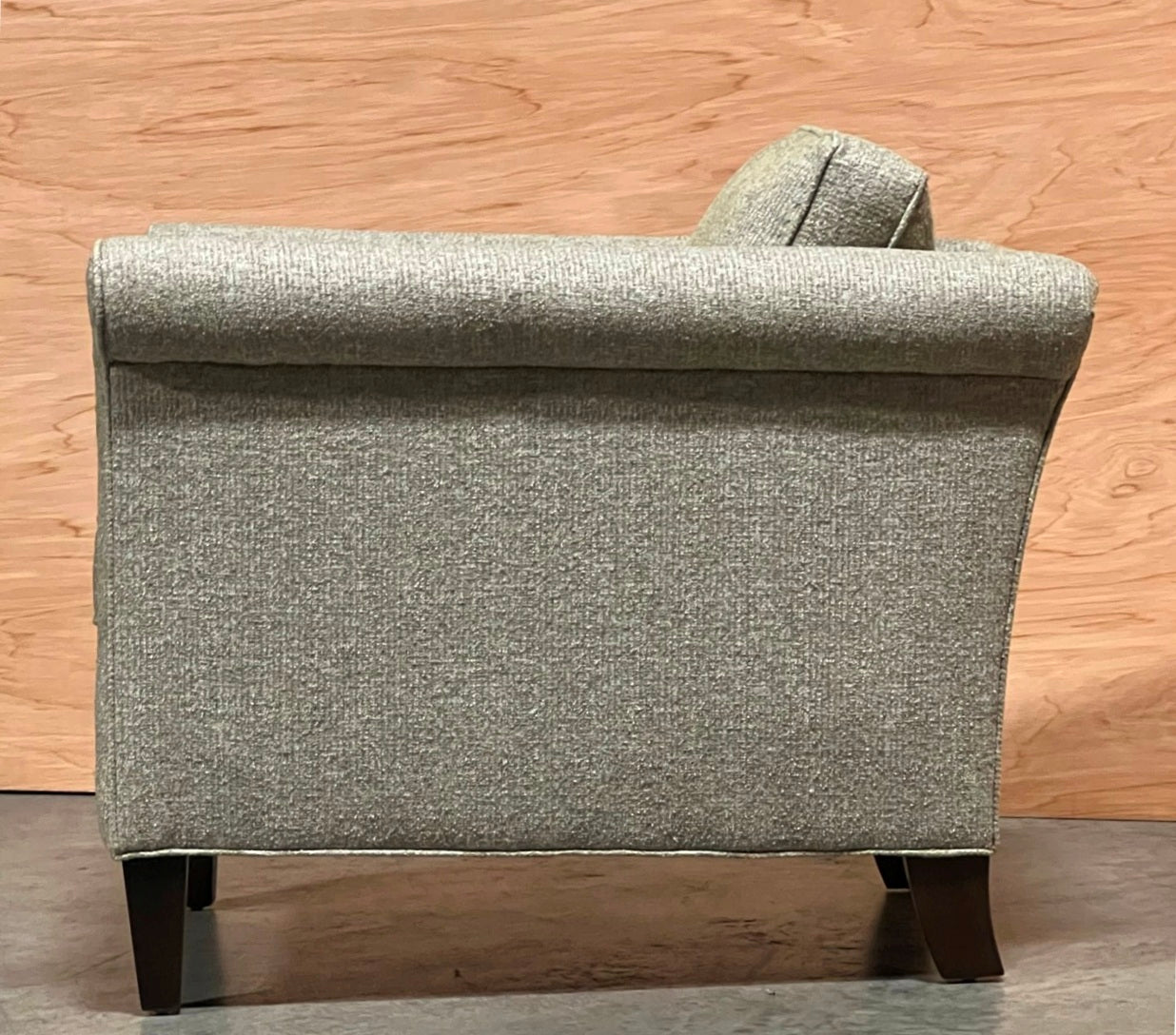 Full side view of Piper Chair in Justin Moss