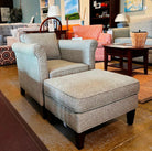 Piper Chair and Ottoman set in Justin Moss