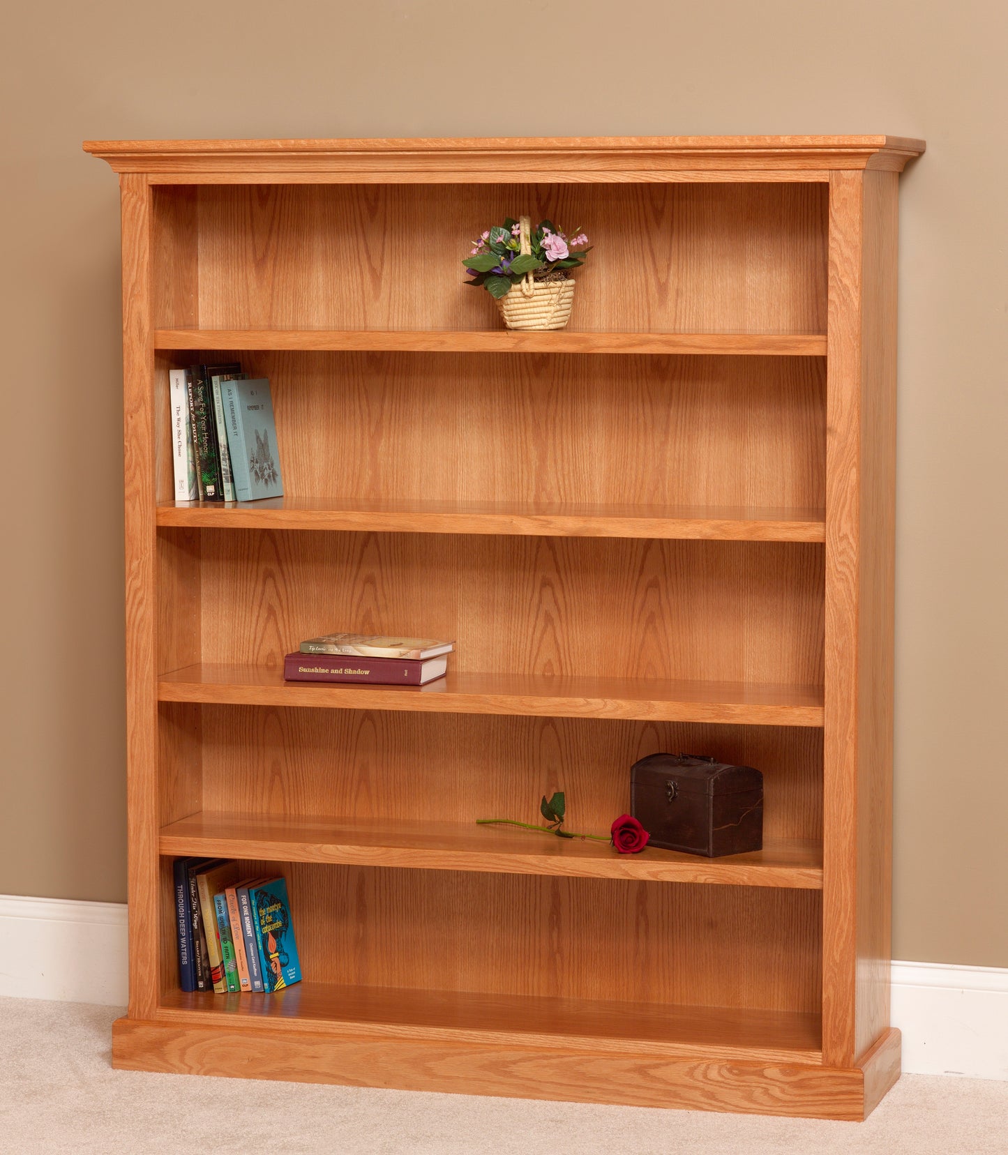 Amish Open Bookcase 18" wide