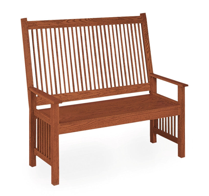 The Alamo Mission High Back Deacon Bench, ,  - Endicott Home Furnishings