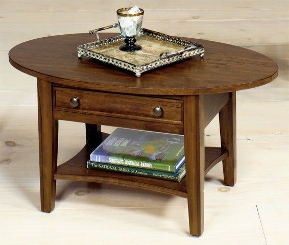 Belgrade Oval Cocktail Table - Walnut, Default Title, Occasional Tables - Endicott Home Furnishings