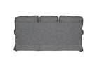 Temple American New England Classic Panel Arm Skirted 3-cushion 74" sofa at promotional price with select performance fabrics from Endicott Home - 04