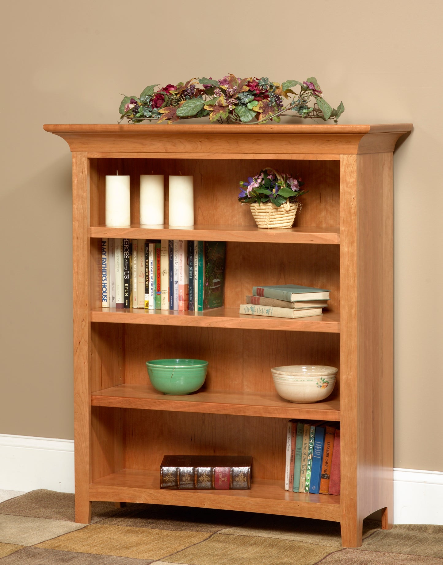 Amish Open Bookcase 18" wide